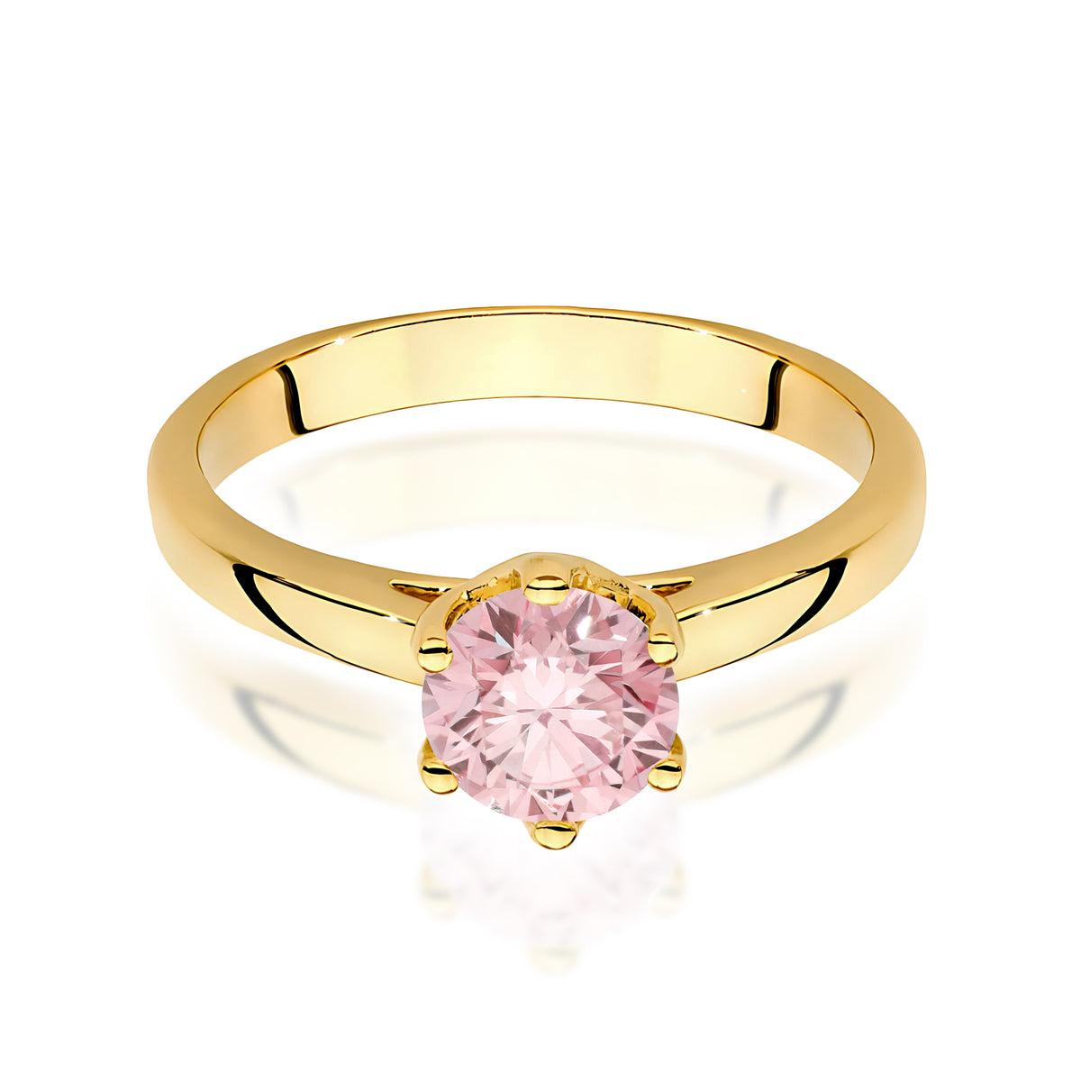 Inel Aur 14K cu Diamant Roz de Laborator 1.00 ct