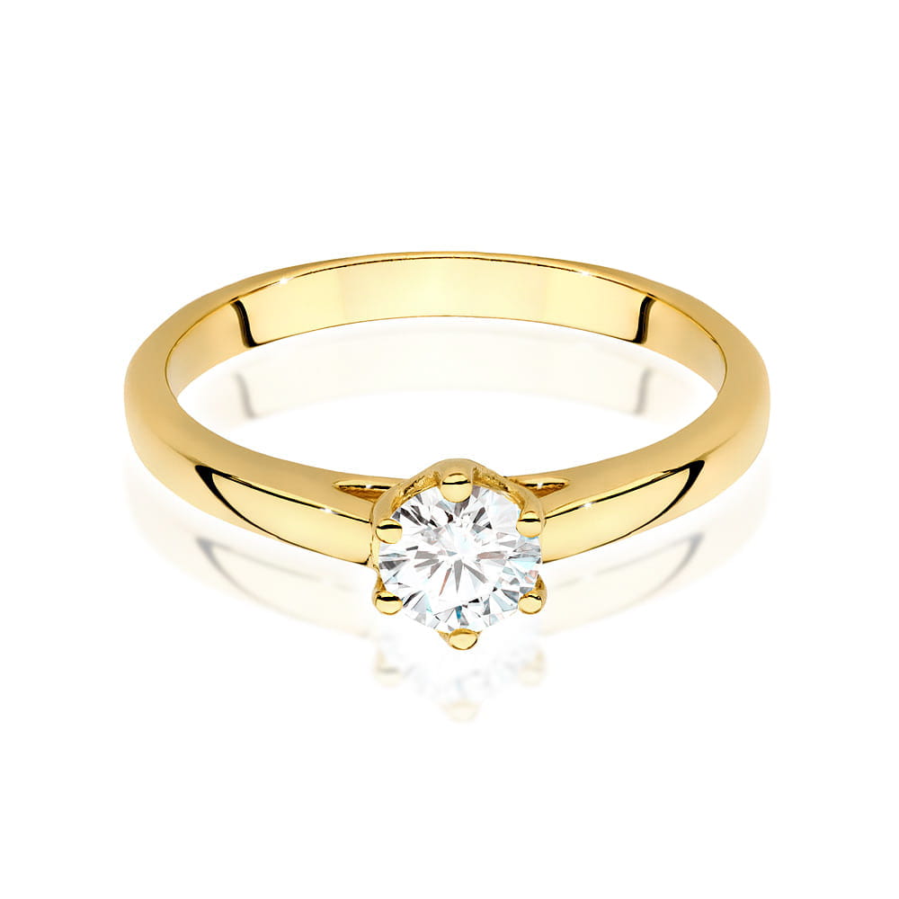 Inel Aur 9K cu Diamant Natural 0.40 ct