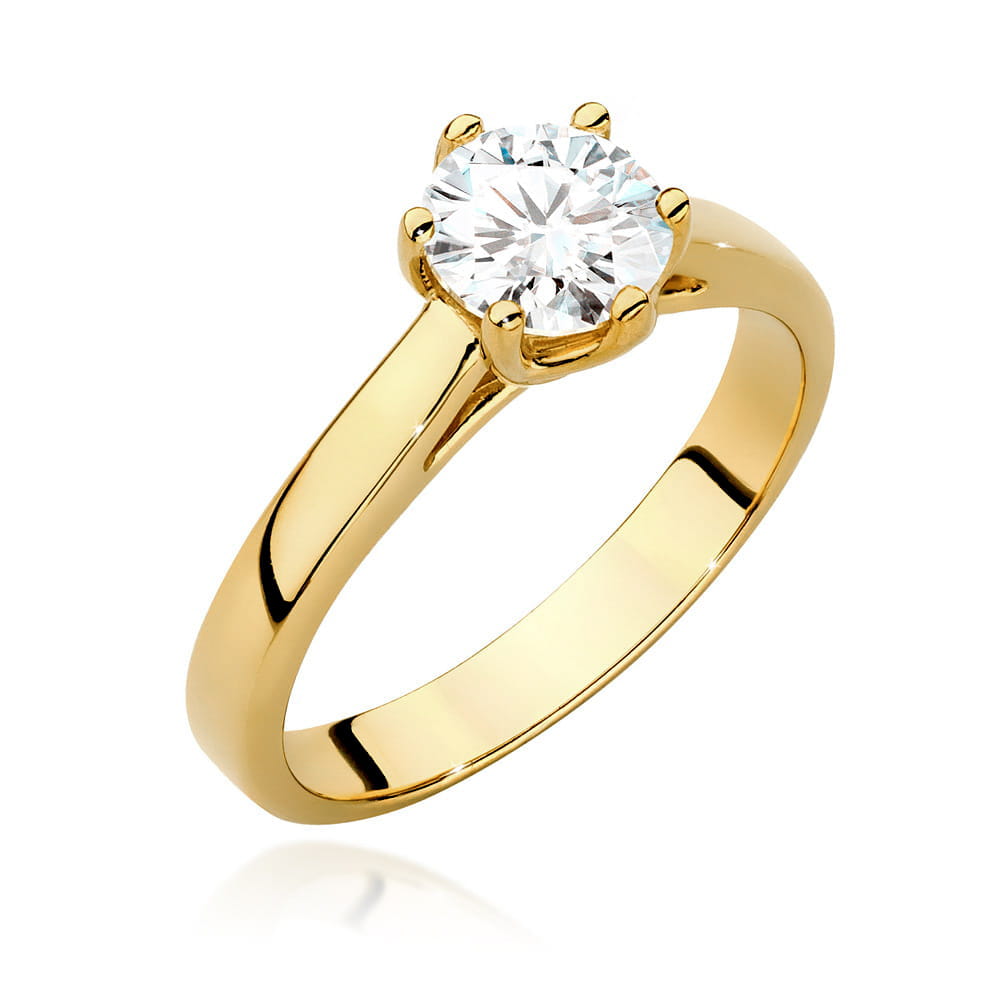 Inel Aur 9K cu Diamant Natural 0.70 ct