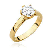 Inel Aur 9K cu Diamant Natural 1.00 ct