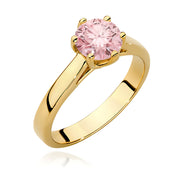 Inel Aur 9K cu Diamant Roz de Laborator 1.00 ct