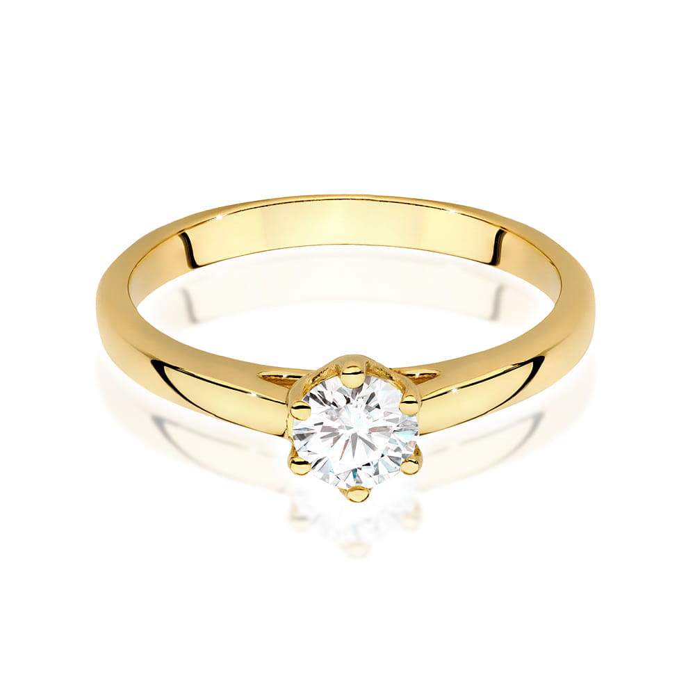 Inel Aur 9K cu Diamant de Laborator 0.40 ct