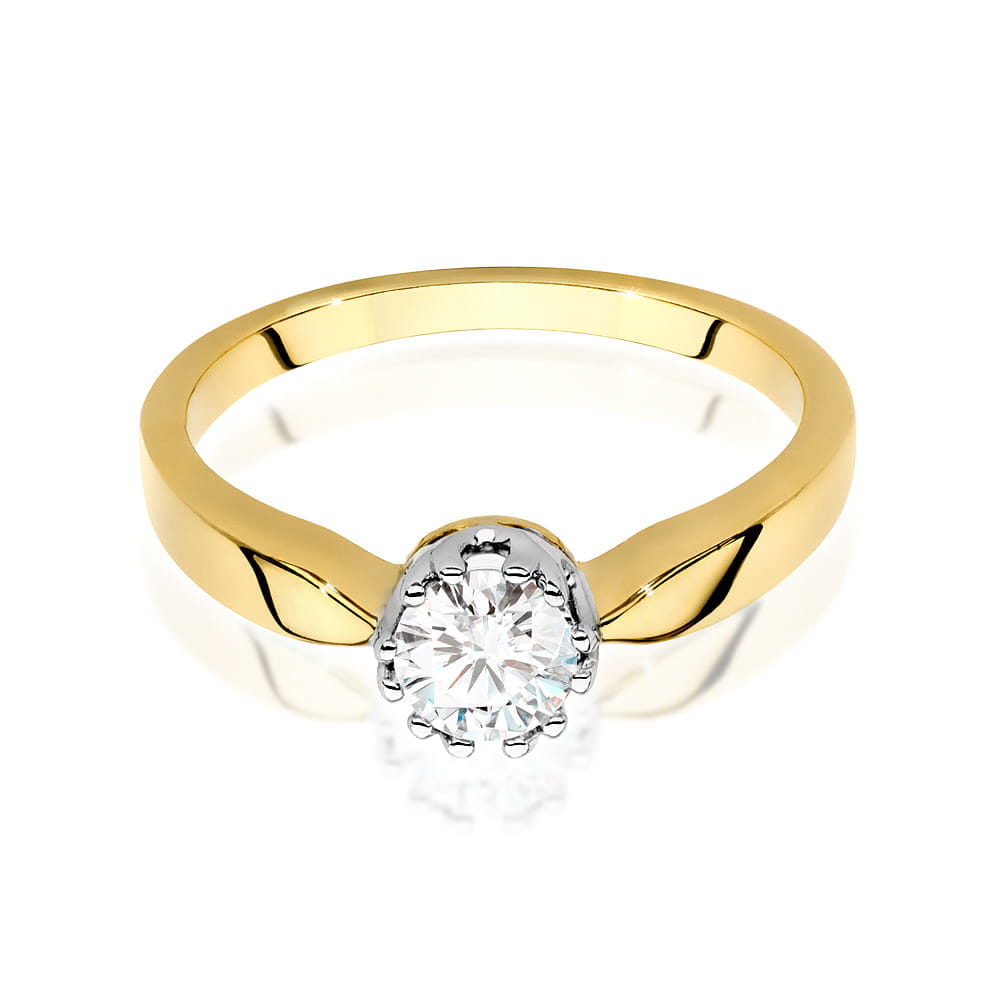 Inel Aur 9K cu Diamant Natural 0.40 ct