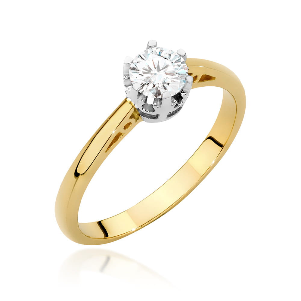 Inel Aur 9K cu Diamant Natural 0.40 ct