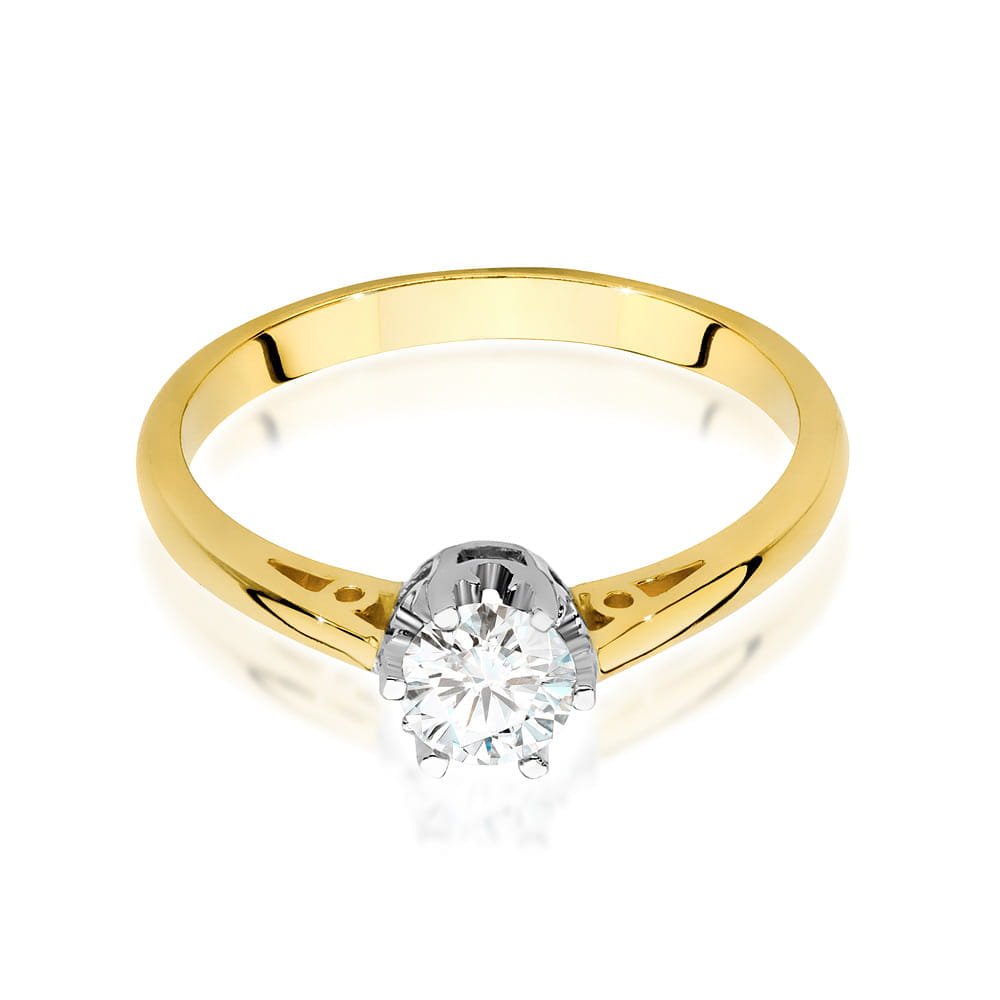 Inel Aur 9K cu Diamant Natural 0.40 ct