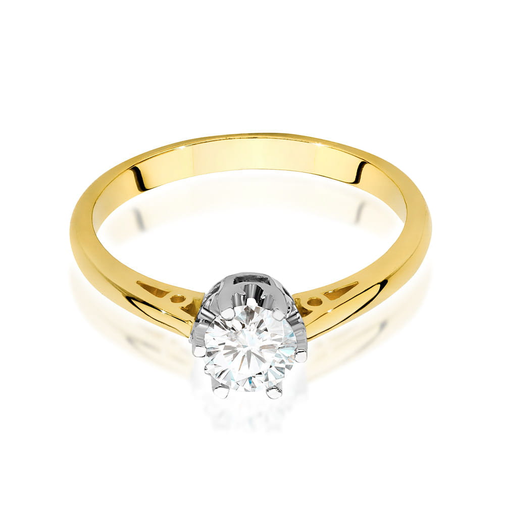 Inel Aur 9K cu Diamant Natural 0.50 ct