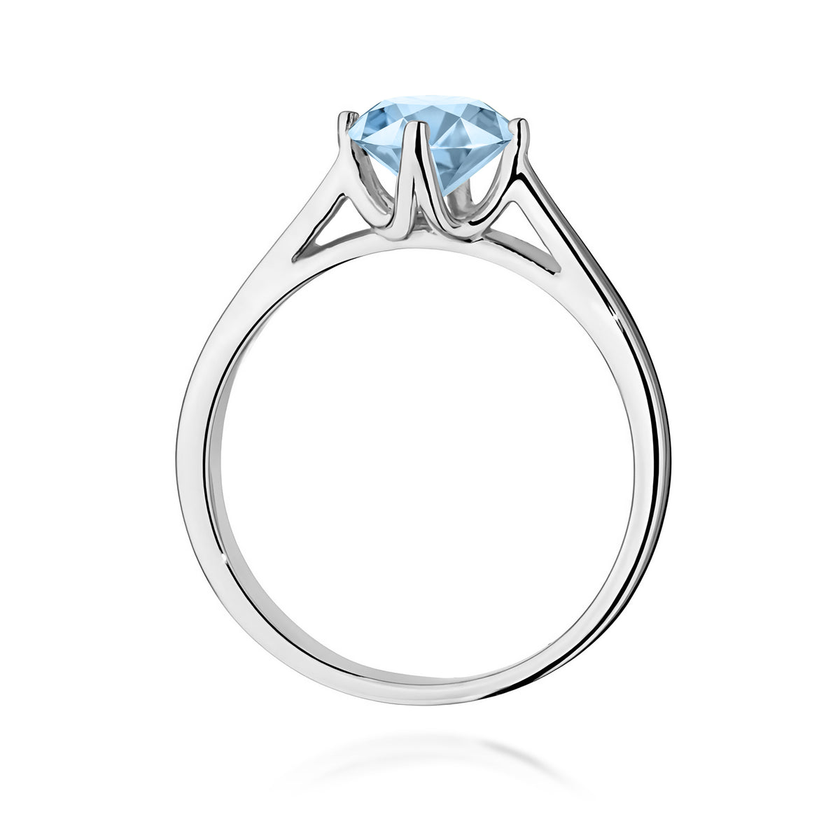 Inel Aur 14K cu Diamant Albastru de Laborator 1.00 ct