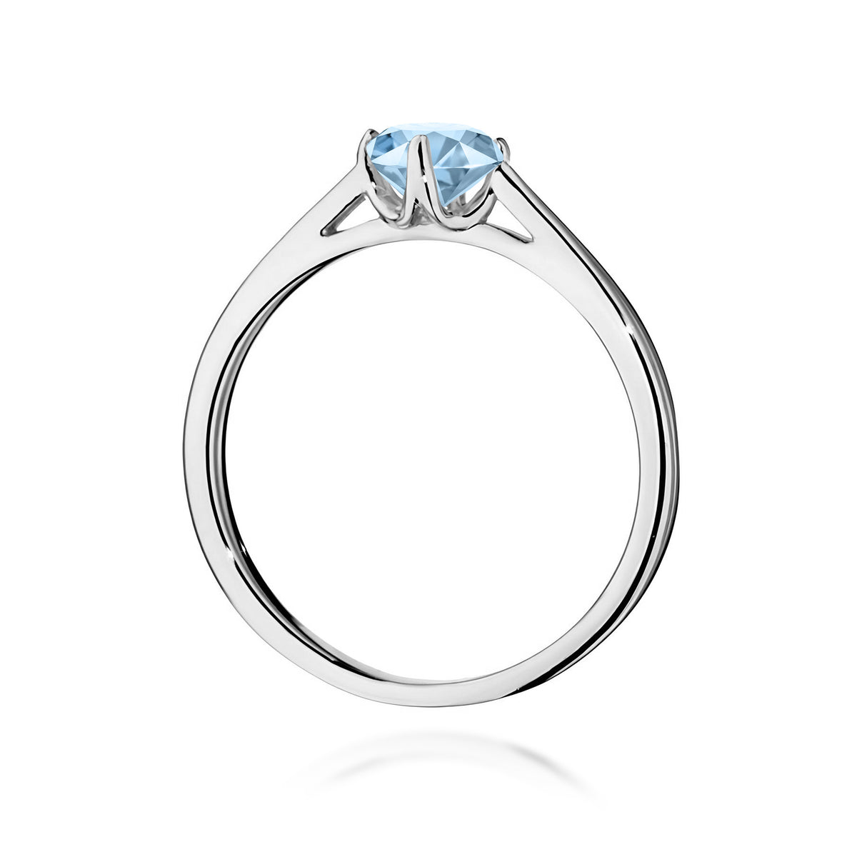 Inel Aur 9K cu Diamant Albastru de Laborator 0.50 ct