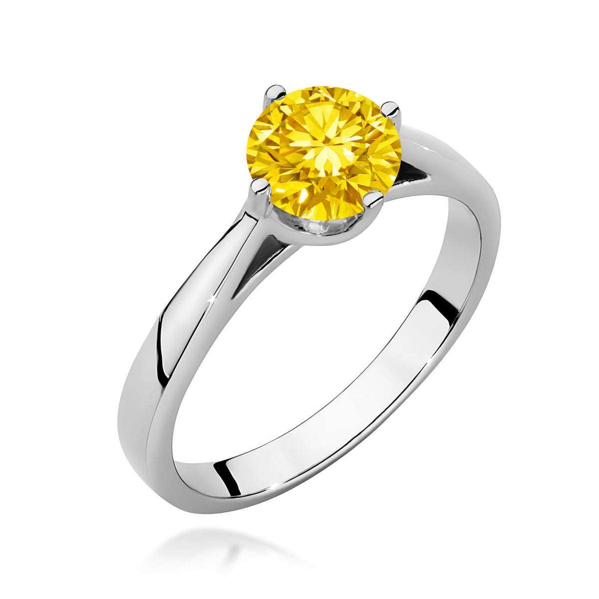 Inel Aur 9K cu Diamant Galben de Laborator 1.00 ct