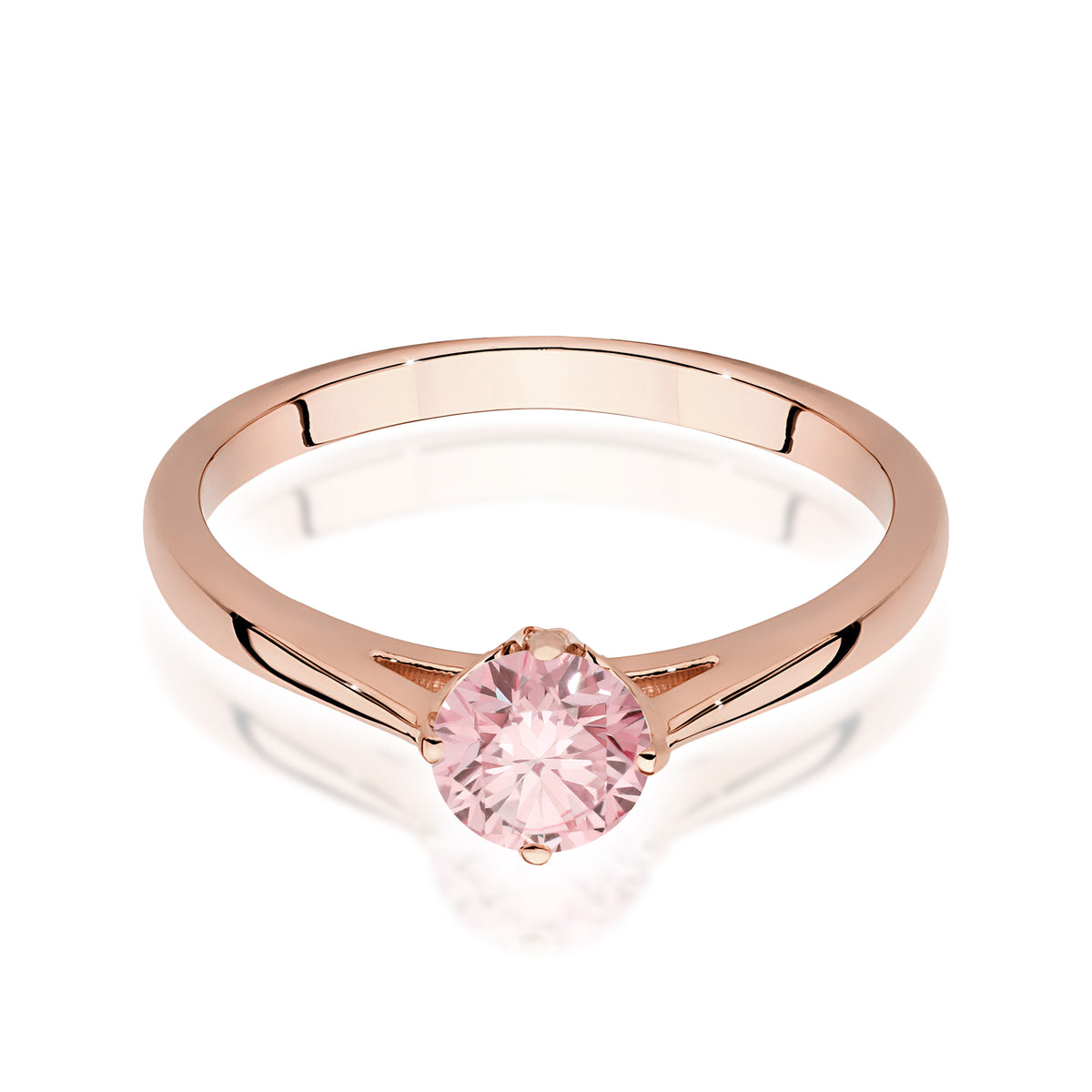 Inel Aur 14K cu Diamant Roz de Laborator 0.50 ct