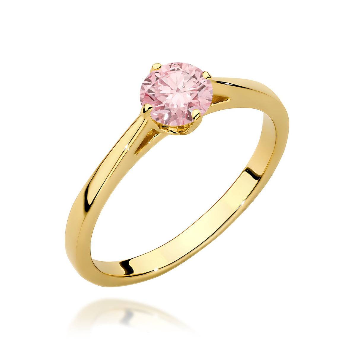 Inel Aur 14K cu Diamant Roz de Laborator 0.50 ct