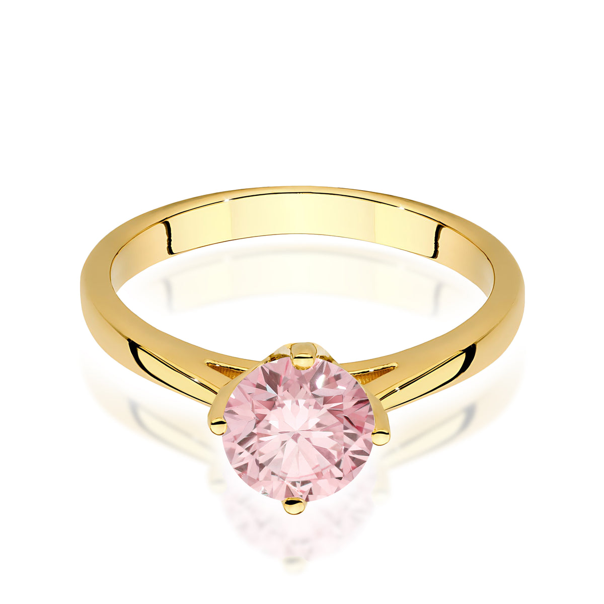 Inel Aur 14K cu Diamant Roz de Laborator 1.00 ct