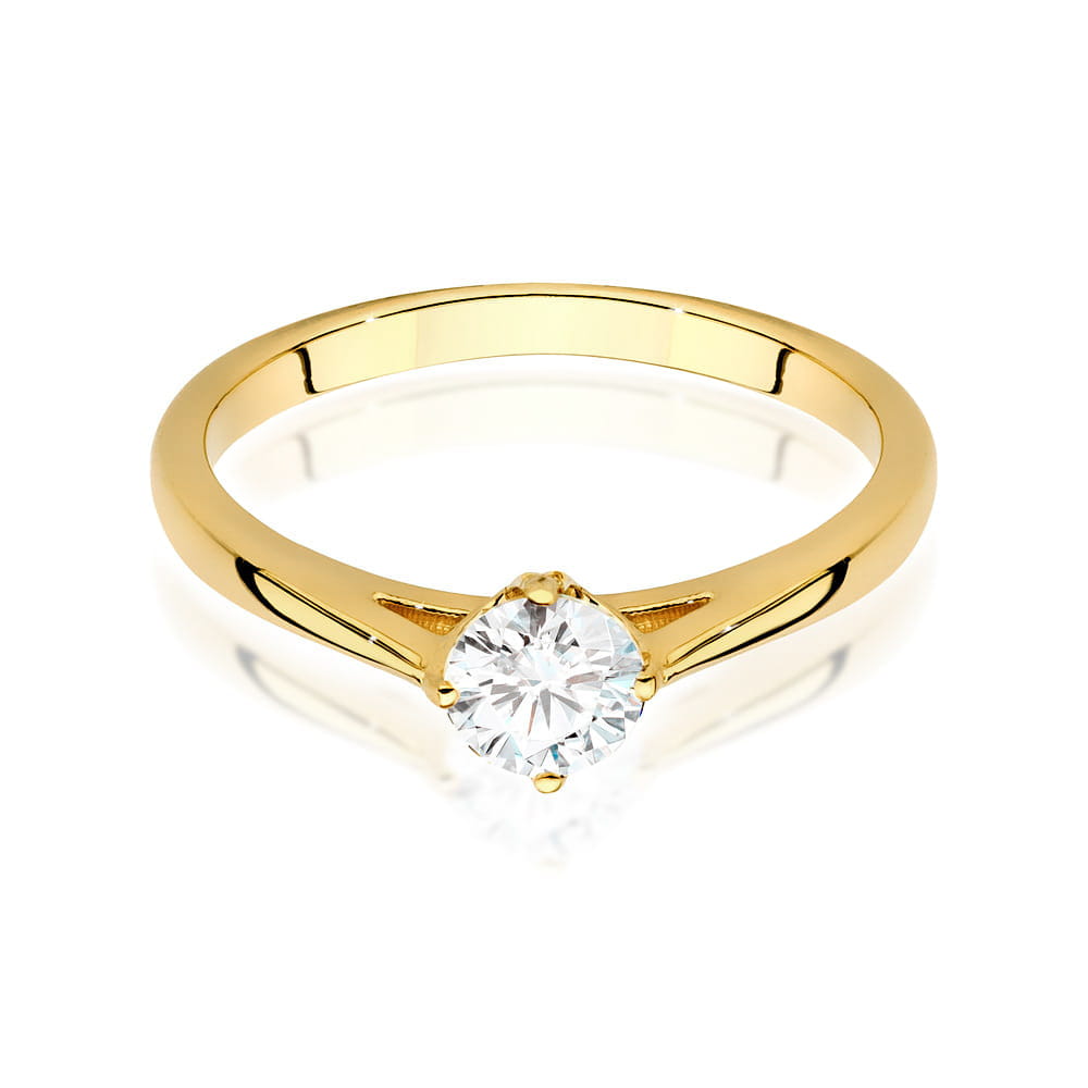 Inel Aur 9K cu Diamant Natural 0.40 ct