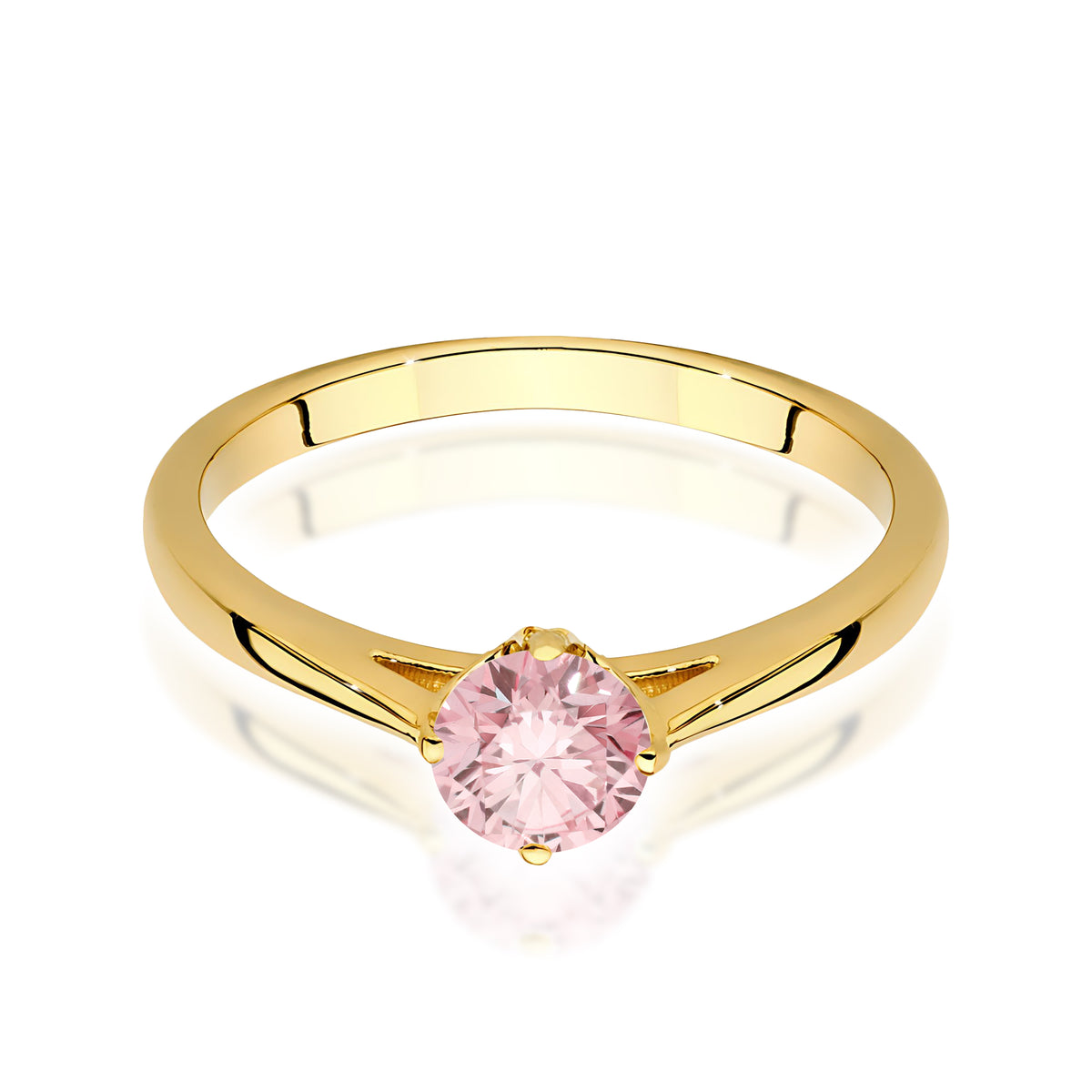 Inel Aur 9K cu Diamant Roz de Laborator 0.50 ct