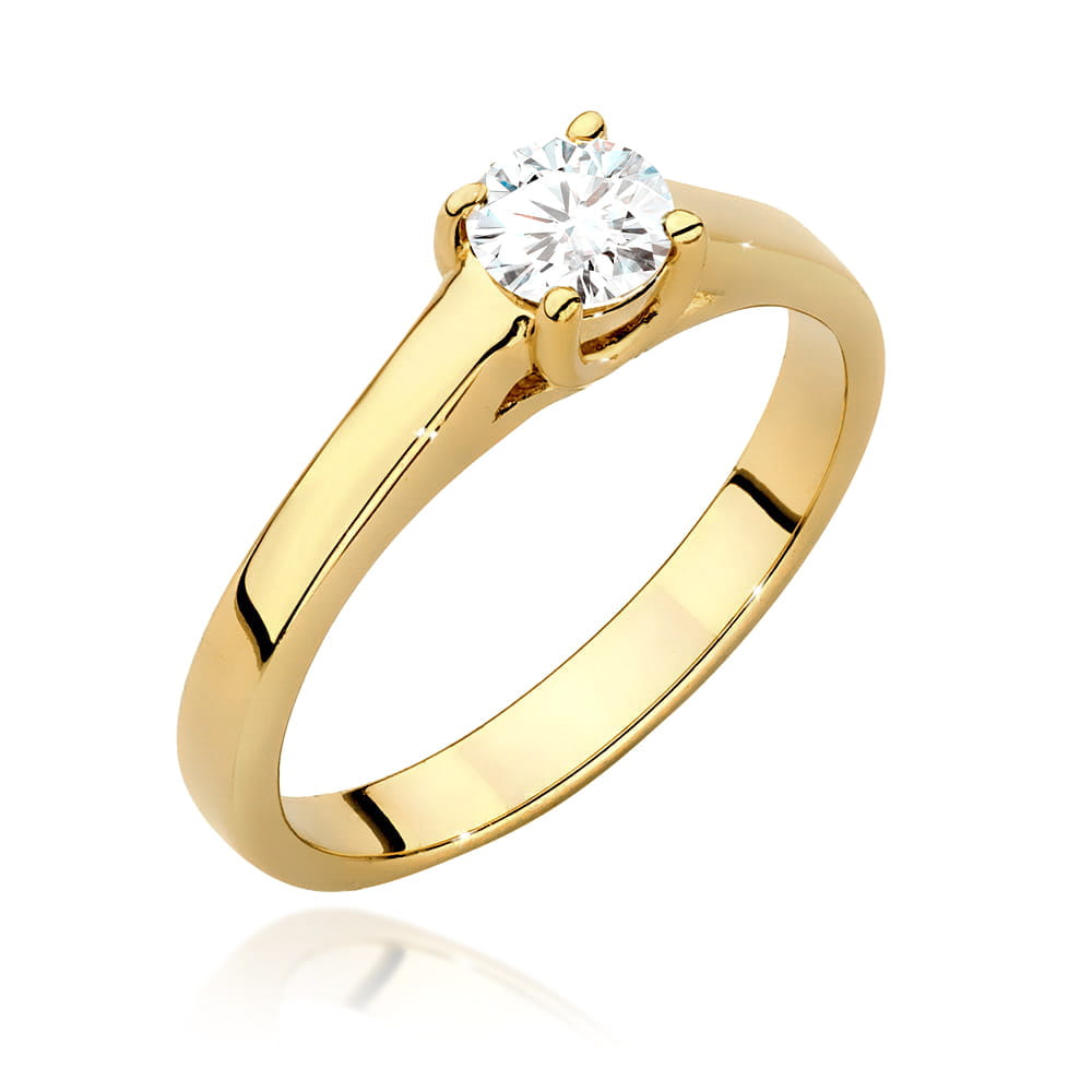 Inel Aur 9K cu Diamant Natural 0.40 ct
