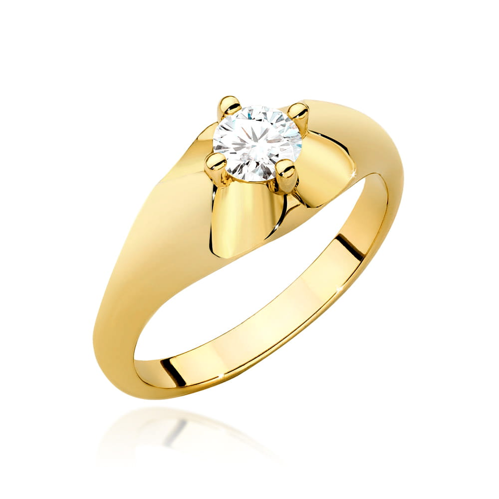 Inel Aur 9K cu Diamant Natural 0.40 ct