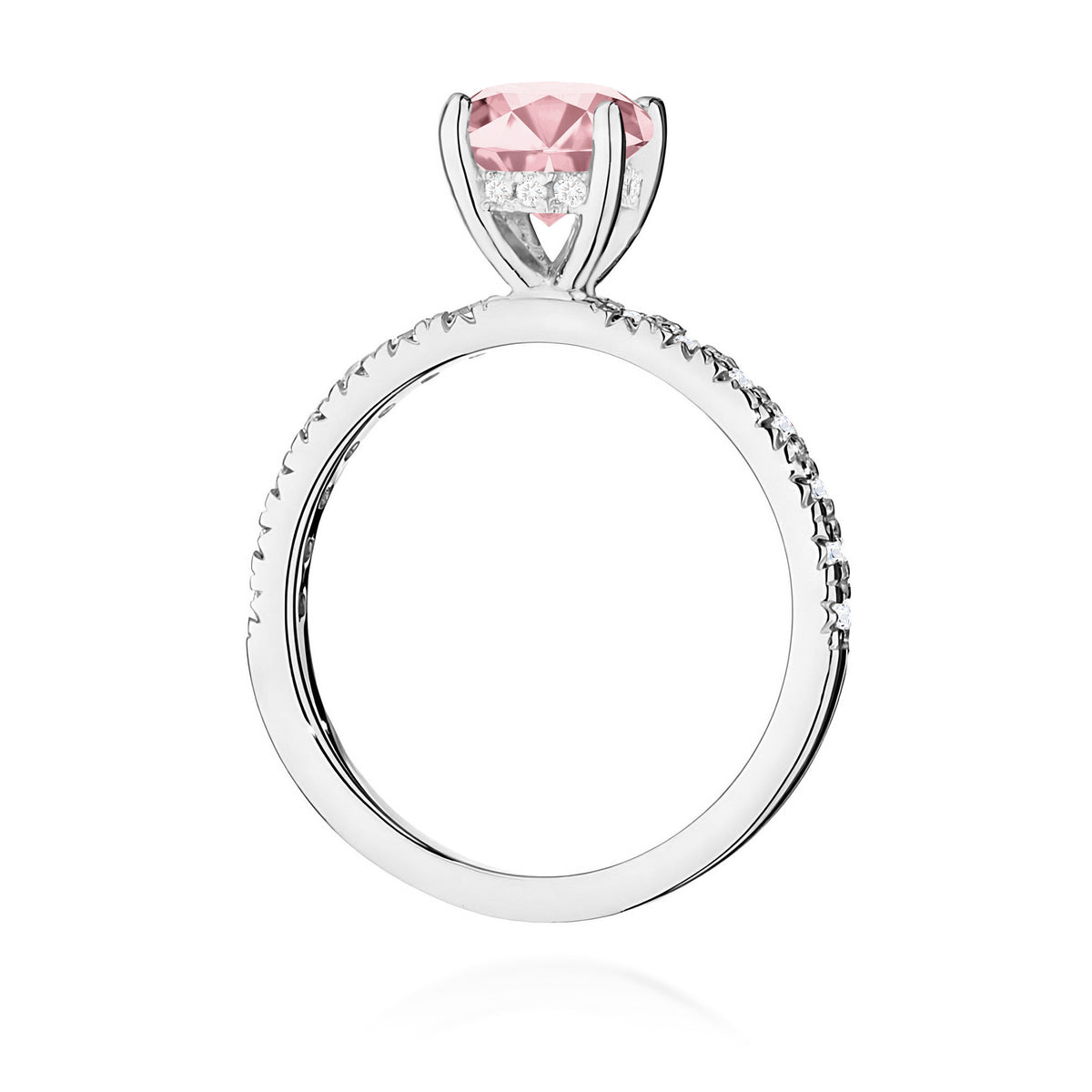 Inel Aur 14K cu Diamante Roz de Laborator 1.26 ct