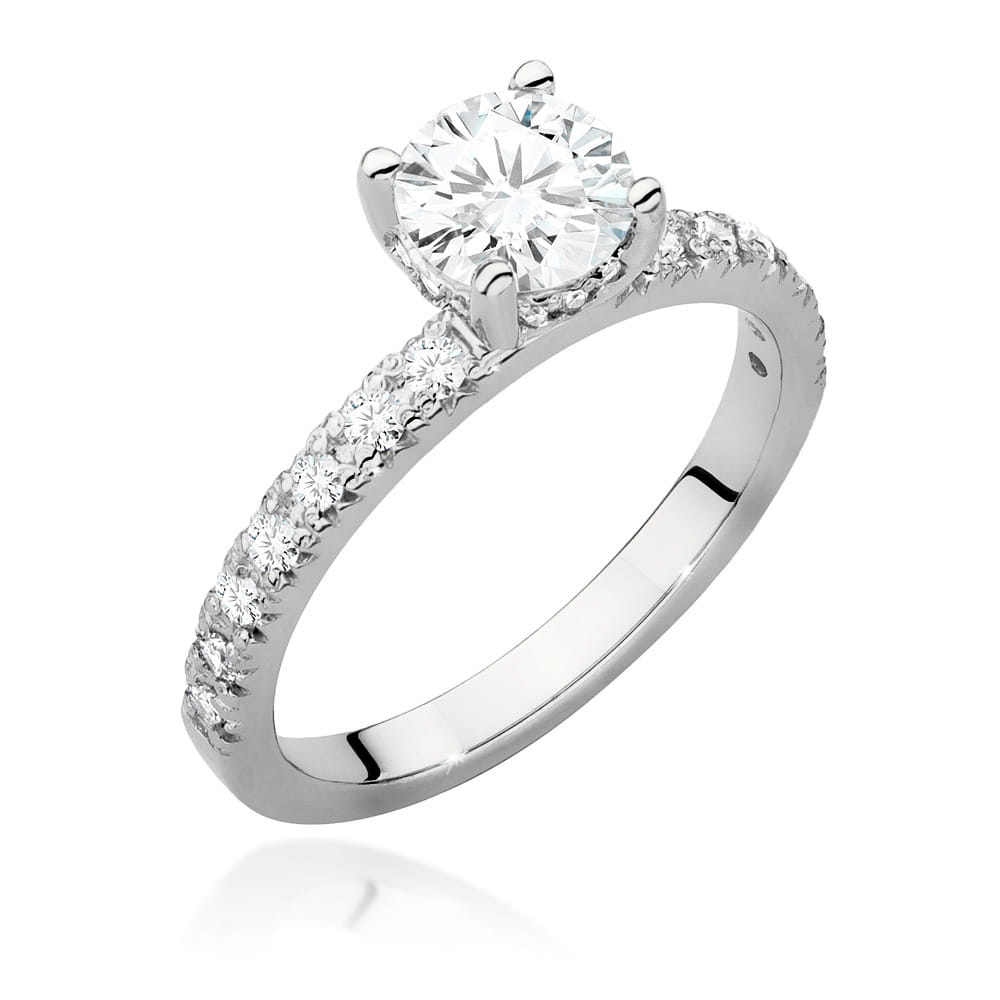 Inel Aur 9K cu Diamante Naturale 0.96 ct