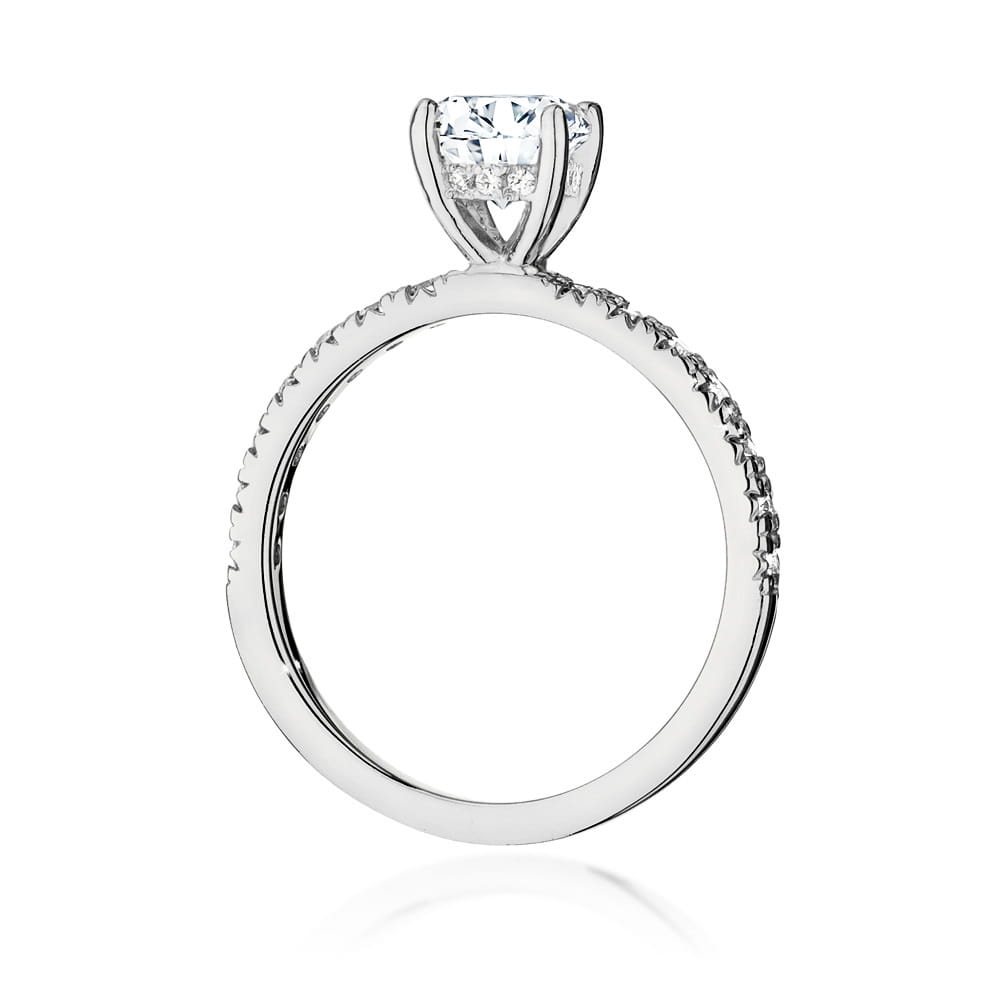 Inel Aur 9K cu Diamante Naturale 0.96 ct