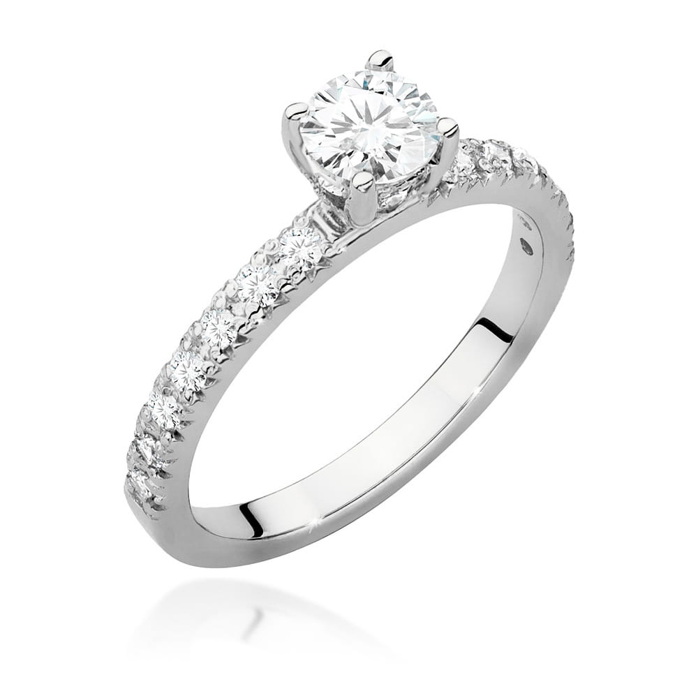 Inel Aur 9K cu Diamante de Laborator 0.74 ct