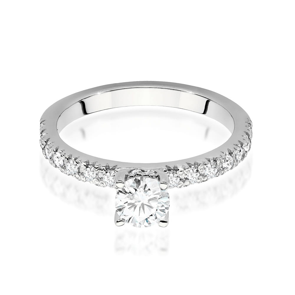 Inel Aur 9K cu Diamante de Laborator 0.74 ct