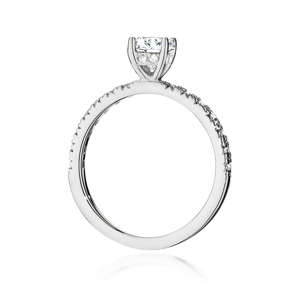 Inel Aur 9K cu Diamante de Laborator 0.74 ct