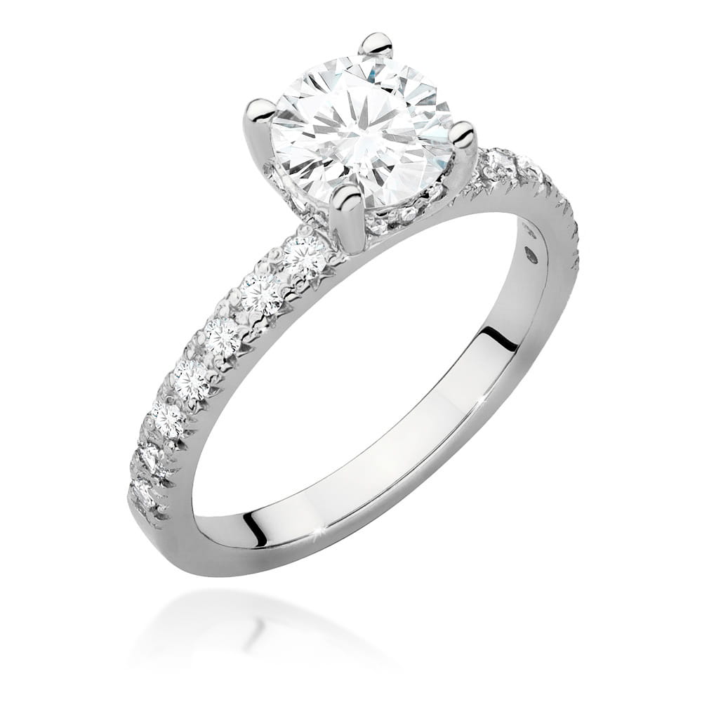 Inel Aur 9K cu Diamante de Laborator 1.26 ct