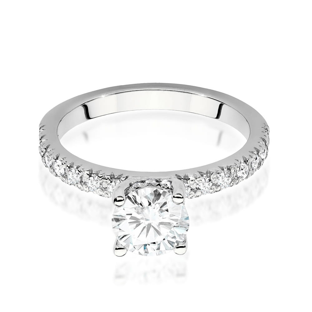 Inel Aur 9K cu Diamante de Laborator 1.26 ct