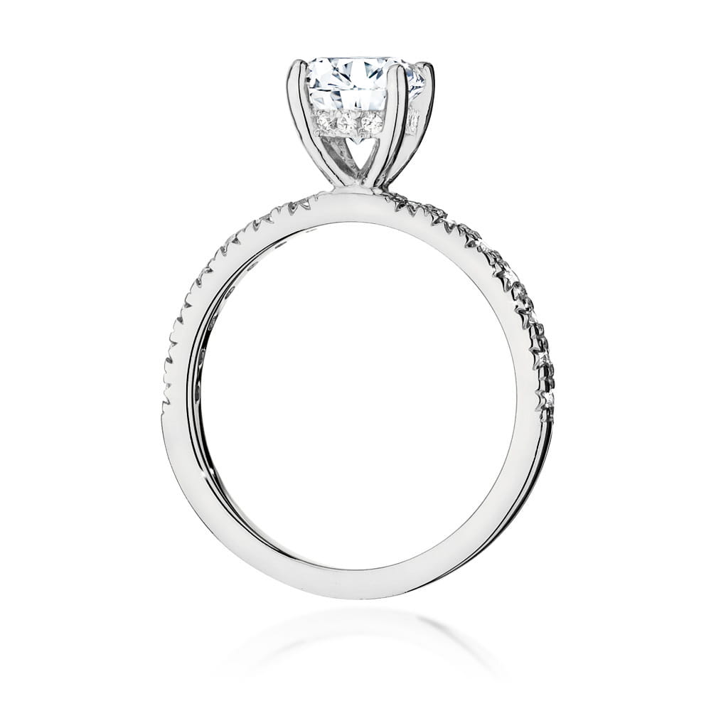 Inel Aur 9K cu Diamante de Laborator 1.26 ct