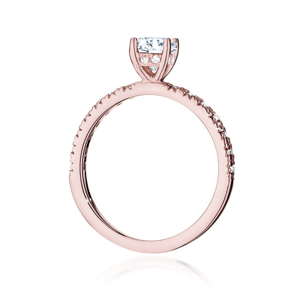 Inel Aur 14K cu Diamante de Laborator 0.74 ct