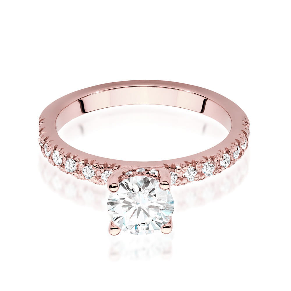 Inel Aur 14K cu Diamante de Laborator 0.96 ct