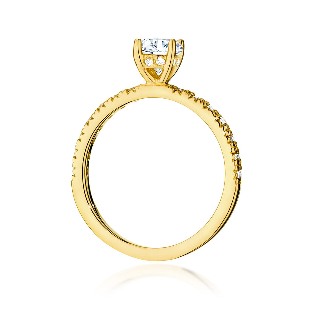 Inel Aur 14K cu Diamante de Laborator 0.74 ct