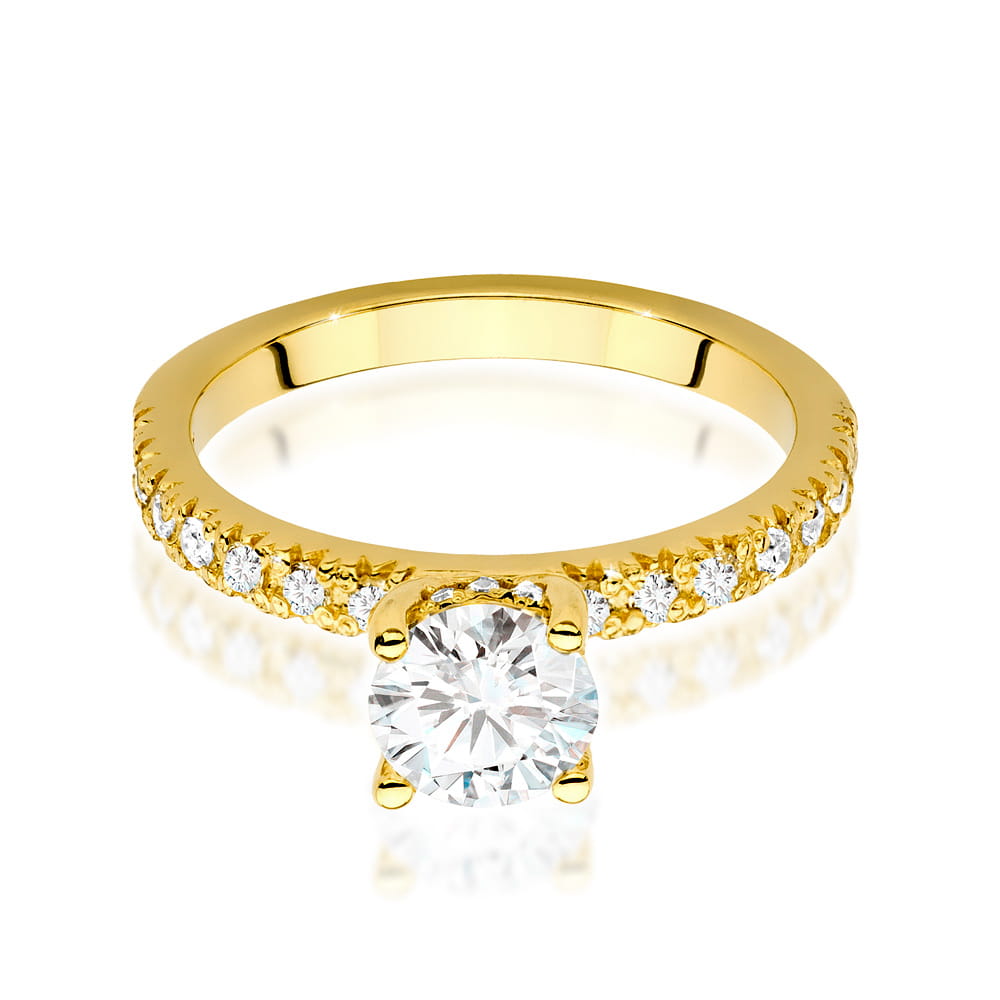 Inel Aur 14K cu Diamante de Laborator 0.96 ct