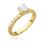 Inel Aur 9K cu Diamante Naturale 0.64 ct