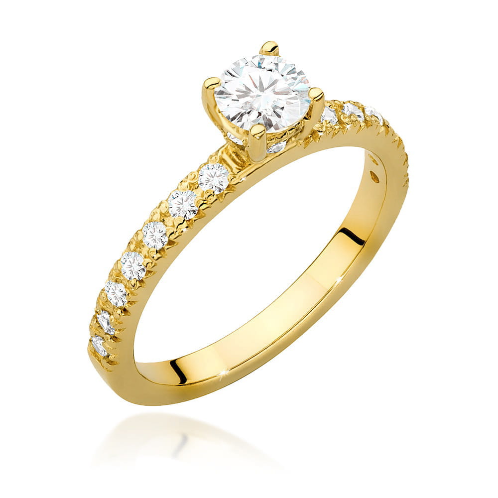 Inel Aur 9K cu Diamante Naturale 0.64 ct