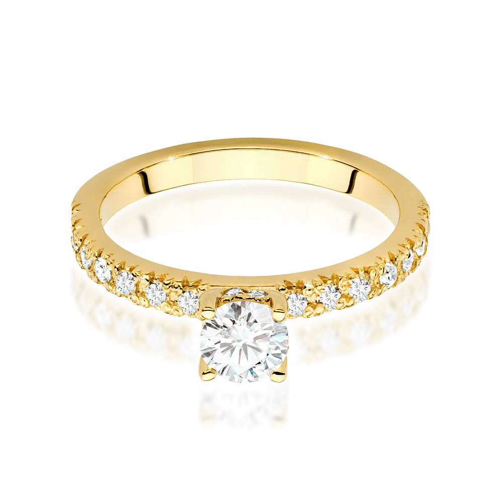 Inel Aur 9K cu Diamante Naturale 0.64 ct
