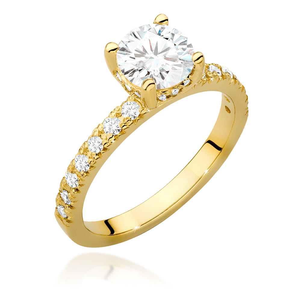 Inel Aur 9K cu Diamante Naturale 1.26 ct