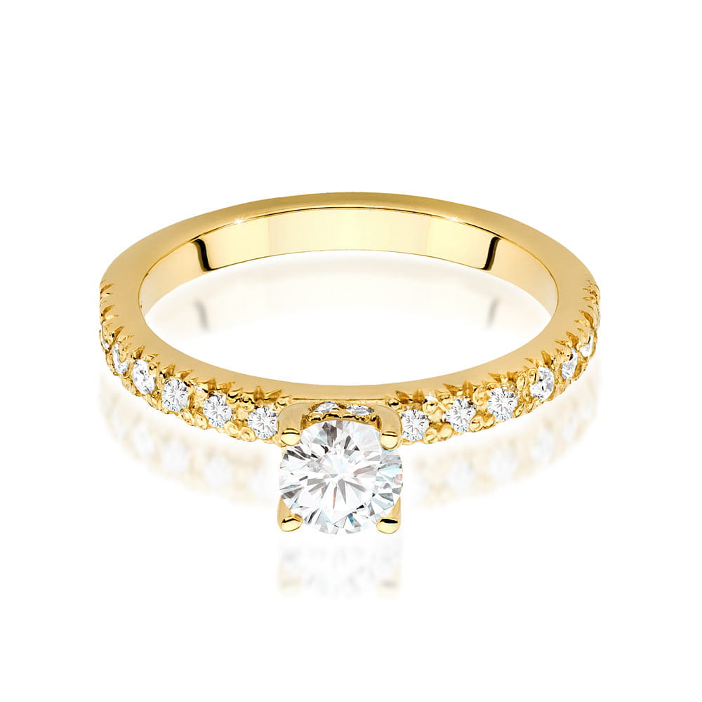 Inel Aur 9K cu Diamante de Laborator 0.64 ct