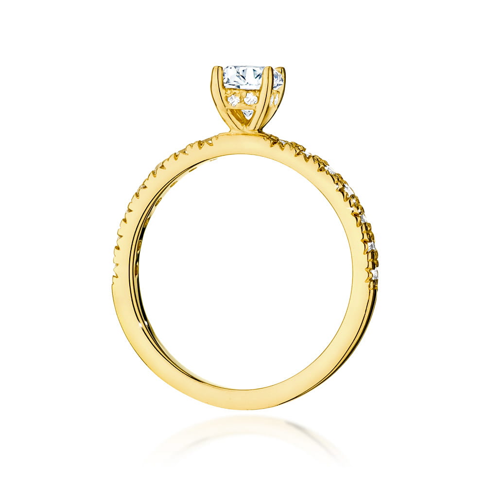 Inel Aur 9K cu Diamante de Laborator 0.64 ct