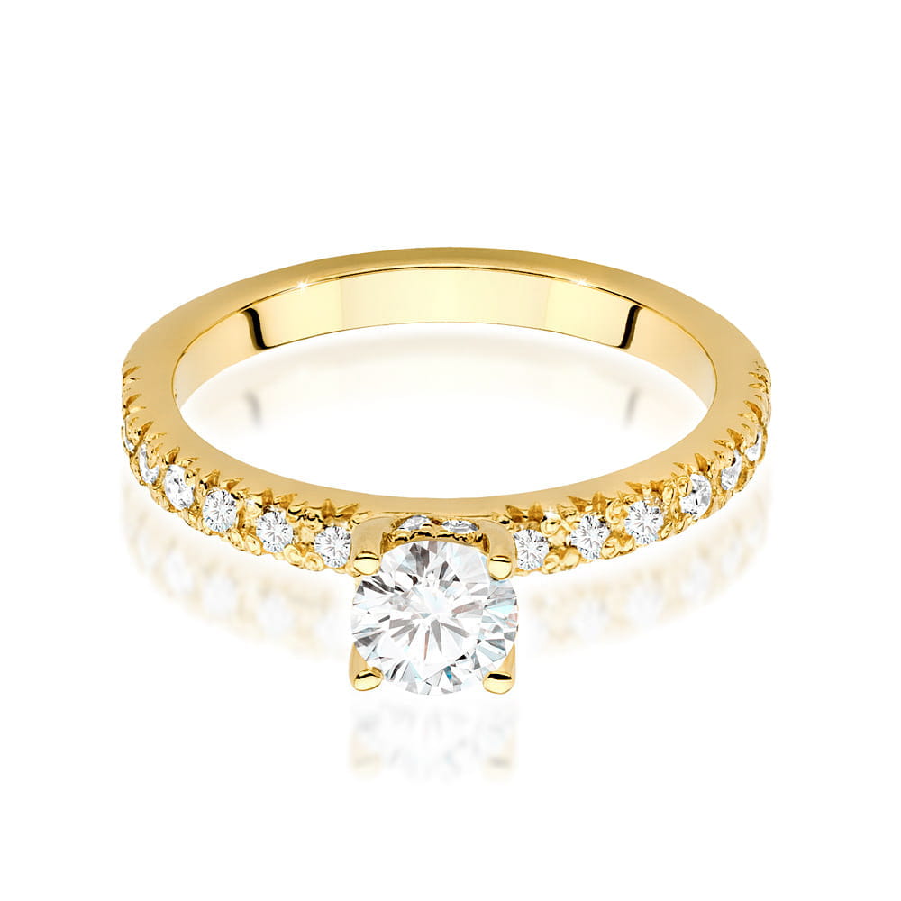 Inel Aur 9K cu Diamante de Laborator 0.74 ct