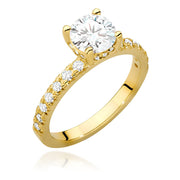 Inel Aur 9K cu Diamante de Laborator 1.26 ct