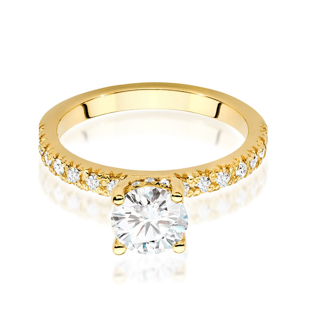 Inel Aur 9K cu Diamante de Laborator 1.26 ct