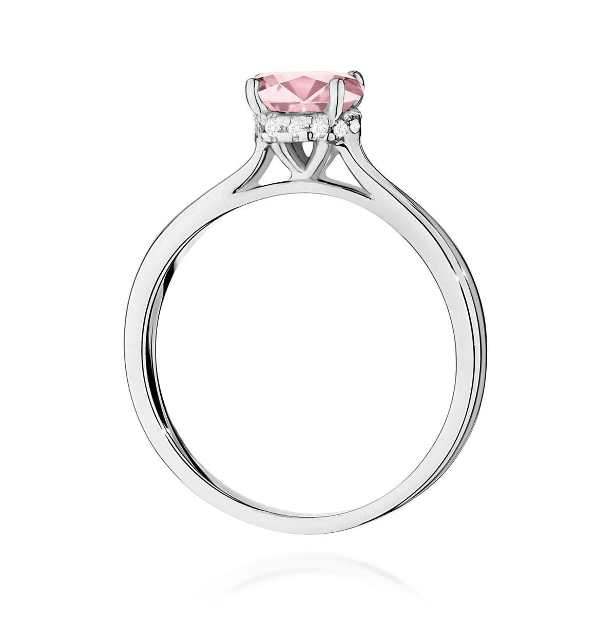 Inel Aur 9K cu Diamante Roz de Laborator 1.07 ct