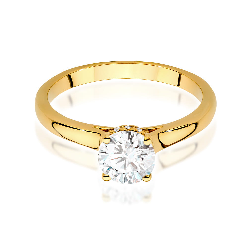 Inel Aur 14K cu Diamante de Laborator 0.76 ct