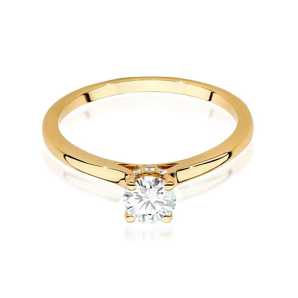 Inel Aur 9K cu Diamante Naturale 0.46 ct