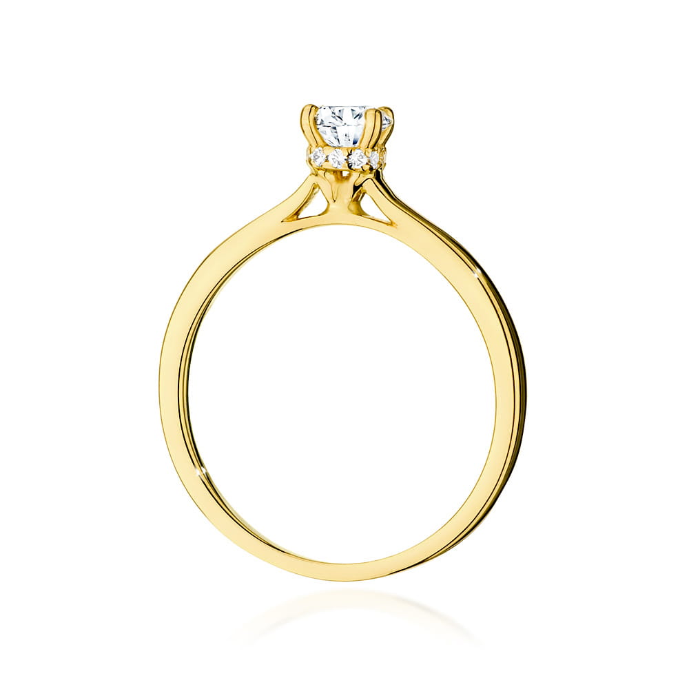 Inel Aur 9K cu Diamante Naturale 0.46 ct