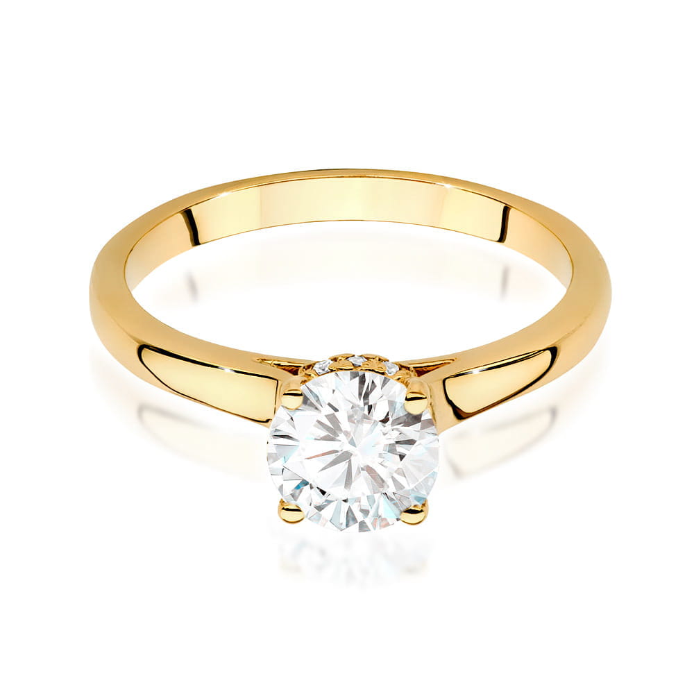 Inel Aur 9K cu Diamante Naturale 1.07 ct