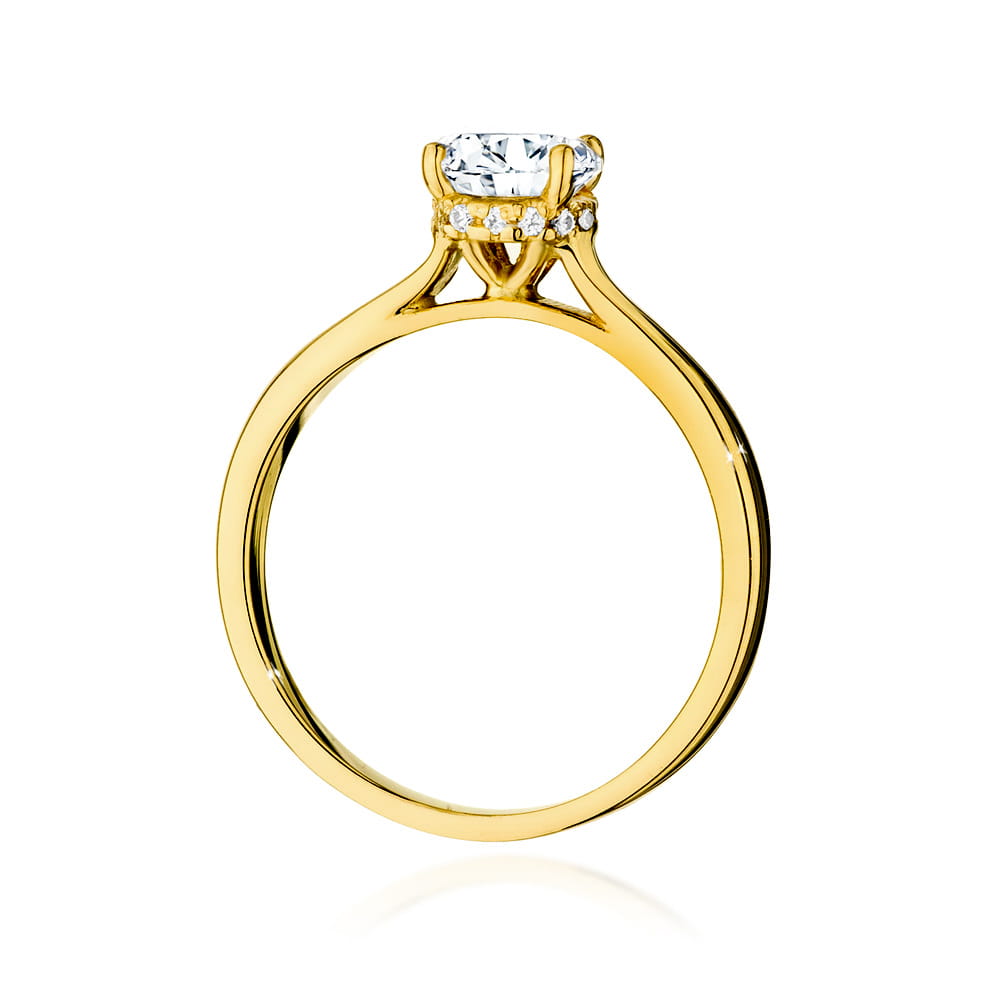 Inel Aur 9K cu Diamante Naturale 1.07 ct