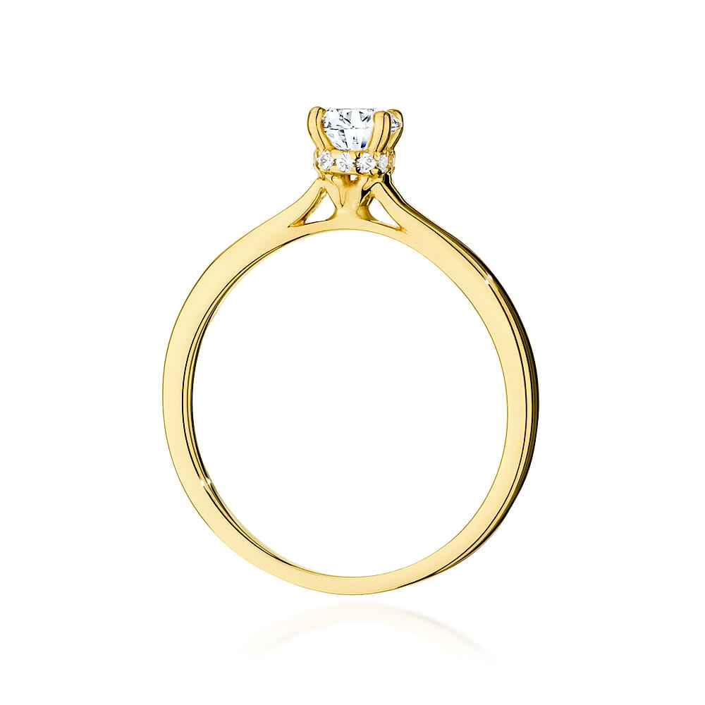 Inel Aur 9K cu Diamante de Laborator 0.56 ct