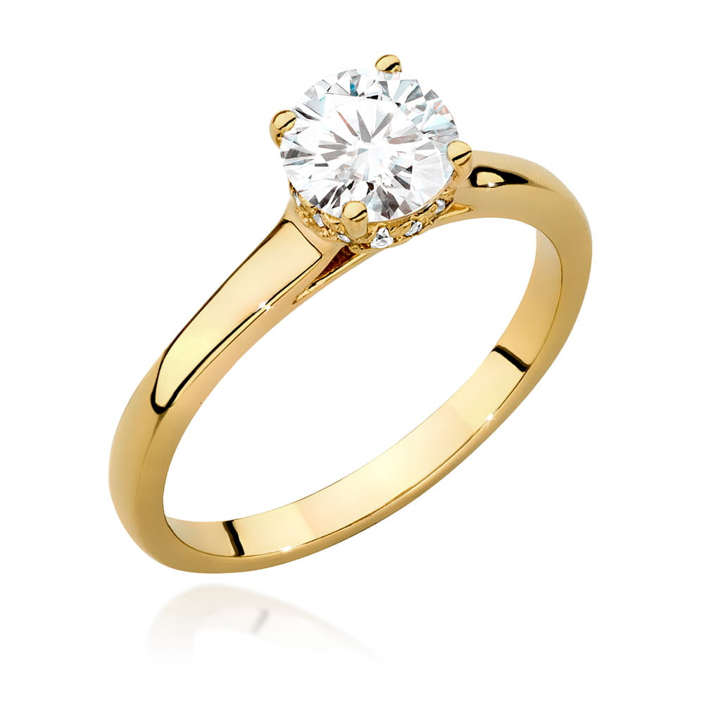 Inel Aur 9K cu Diamante de Laborator 0.76 ct